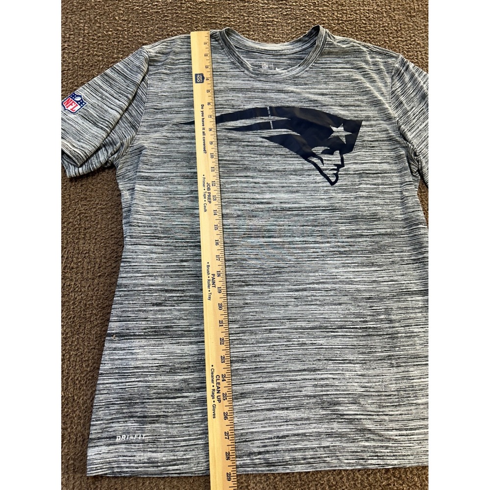 Nike New England Patriots NFL Dri-Fit Shirt Mens Large Grey Space Dye Training - Picture 6 of 8